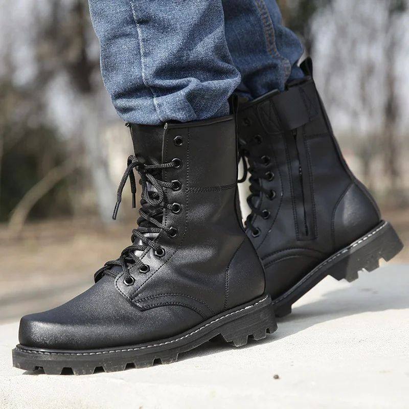 Military Steel-Toe Tactical Combat Boots | Work & Safety Shoes