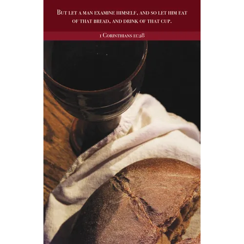 Communion Bulletin: Examine (Package of 100): 1 Corinthians 11:28 (Kjv) - Paperback
