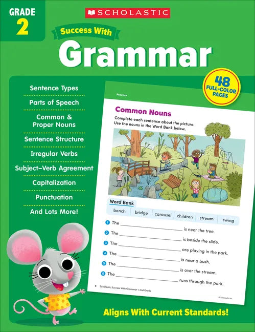 Scholastic Success with Grammar Grade 2 Workbook - Paperback