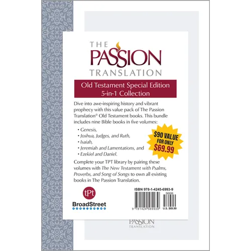 The Passion Translation Old Testament Special Edition: 5-In-1 Collection - Paperback