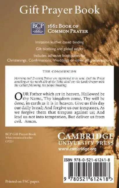 Book of Common Prayer, Gift Edition, White Cp221 601b White - Hardcover