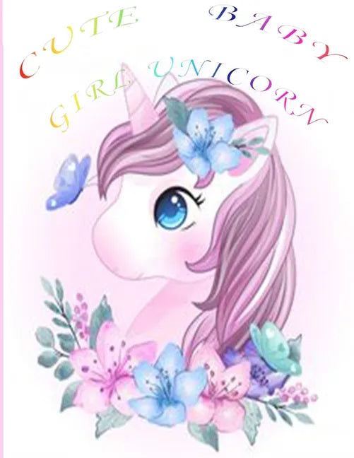 cute girl unicorn: girly drawings style - Paperback