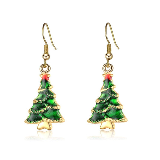 Christmas Ear Decor Hooks Creative Ladies Holiday Earrings