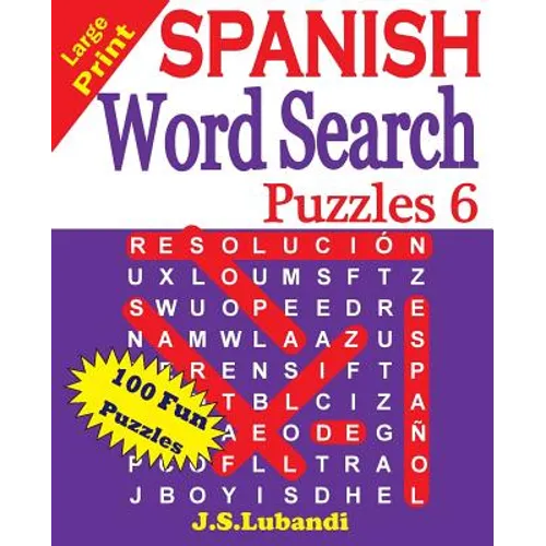 Large Print SPANISH Word Search Puzzles 6 - Paperback