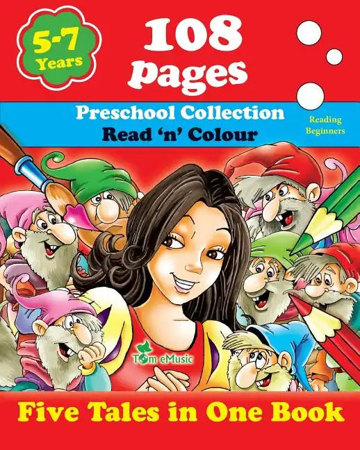 Five Tales in One Book: Read 'n' Color Your Fairy Tale - Preschool Collection - Coloring Picture Book for Beginner and Intermediate Readers (5 - Paperback