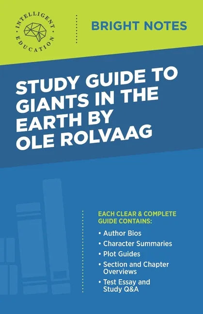 Study Guide to Giants in the Earth by Ole Rolvaag - Paperback