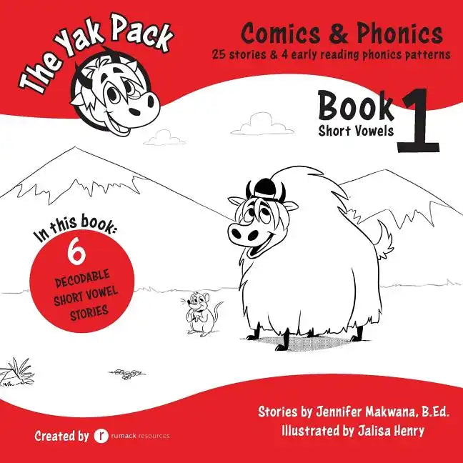 The Yak Pack: Comics & Phonics: Book 1: Learn to read decodable short vowel words - Paperback