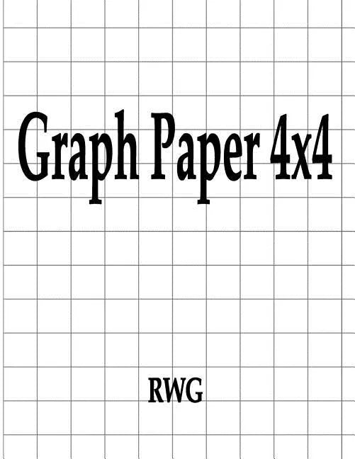 Graph Paper 4x4: 50 Pages 8.5" X 11" - Paperback