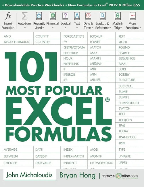 101 Most Popular Excel Formulas - Paperback