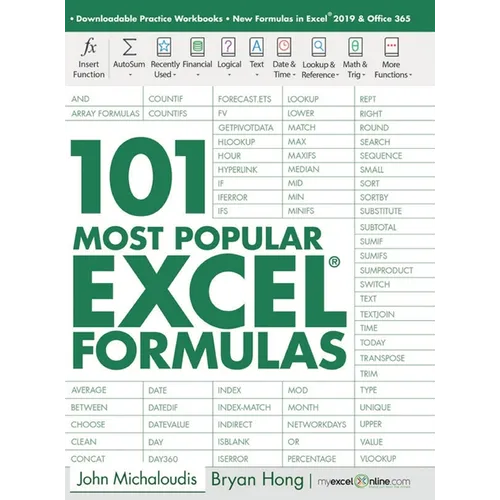 101 Most Popular Excel Formulas - Hardcover
