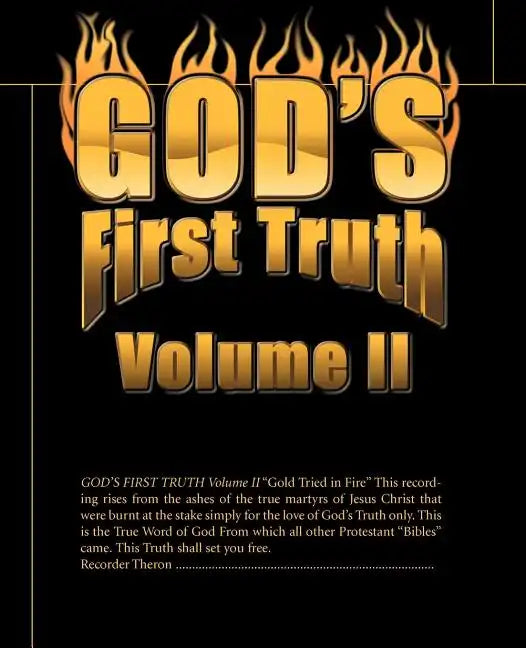 God's First Truth: Volume II - Paperback