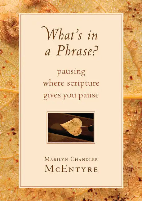What's in a Phrase?: Pausing Where Scripture Gives You Pause - Paperback