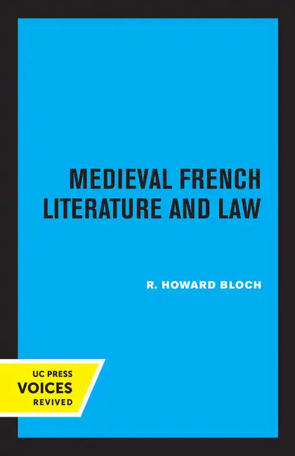 Medieval French Literature and Law - Paperback