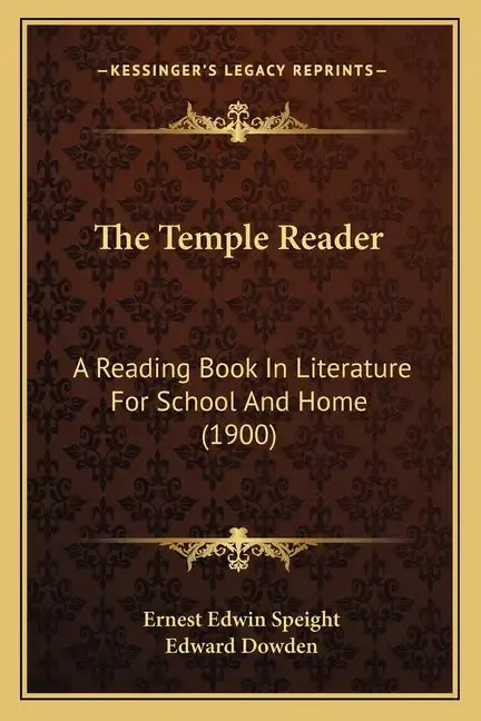 The Temple Reader: A Reading Book In Literature For School And Home (1900) - Paperback