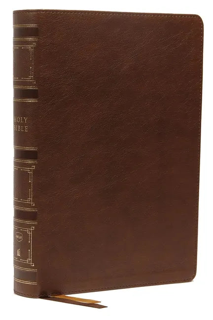 Nkjv, Single-Column Wide-Margin Reference Bible, Leathersoft, Brown, Red Letter, Comfort Print: Holy Bible, New King James Version - Imitation Leather
