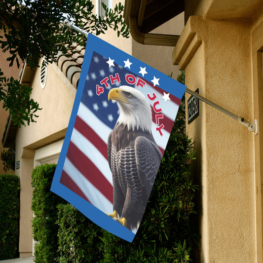 4th of July Garden Flag 28" x 40"(Made in USA)