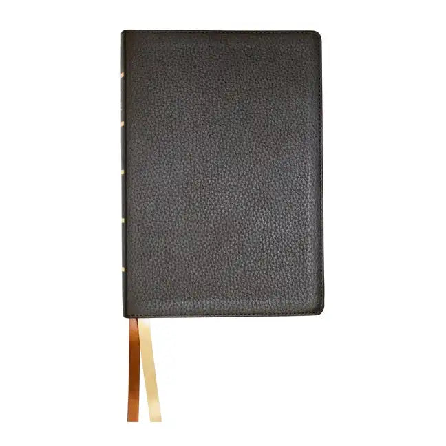 NASB Large Print Wide Margin - Brown Cowhide - Leather