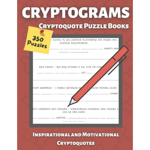 Cryptograms Puzzle Books for Adults: Cryptoquote books, Inspirational and Motivational, Cryptoquote Puzzle Books for adults (Cryptic Puzzles) - Paperback