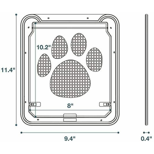 Dog or Cat Small Screen Locking Flap Door Magnetic Automatic Slide Protector