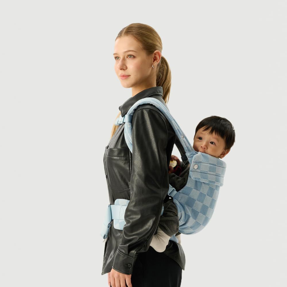 Ergonomic Baby Carrier Newborn to Toddler, Lightweight & Breathable Cotton Infant Carrier for Hands Free Comfort