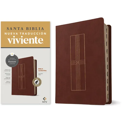 Biblia Ultrafina Ntv, Con Filament (Sentipiel, Café, Índice, Letra Roja) - Imitation Leather