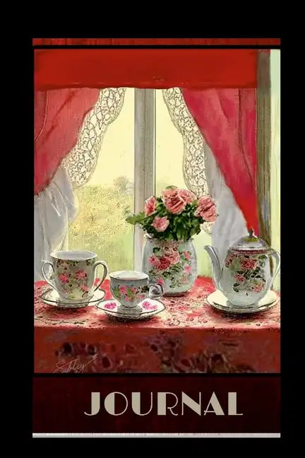 JOURNAL "English Tea": Alternate lined and blank pages to write or sketch - Pretty original cover - cozy English Tea - Paperback