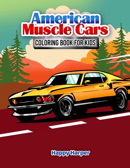 Muscle Cars Coloring Book - Paperback