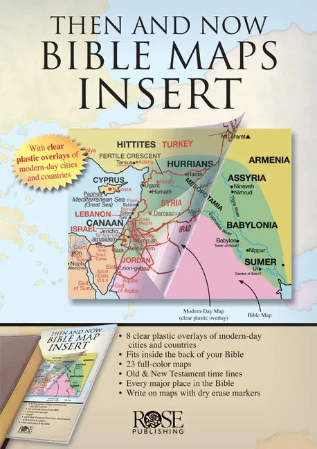 Then and Now Bible Maps Insert - Paperback