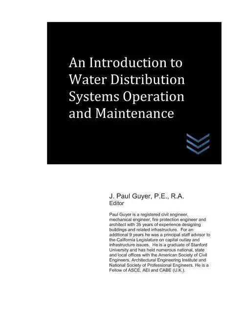 An Introduction to Water Distribution Systems Operation and Maintenance - Paperback
