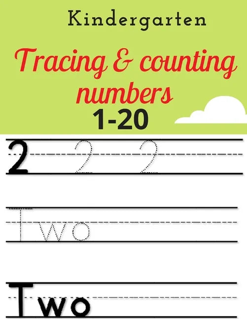kindergarten tracing & counting numbers: 1-20 - Paperback