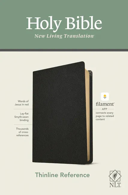 NLT Thinline Reference Bible, Filament Enabled Edition (Red Letter, Genuine Leather, Black) - Leather