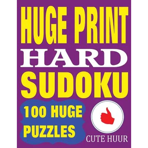 Huge Print Hard Sudoku: 100 Hard Sudoku Puzzles with 2 puzzles per page. 8.5 x 11 inch book - Paperback