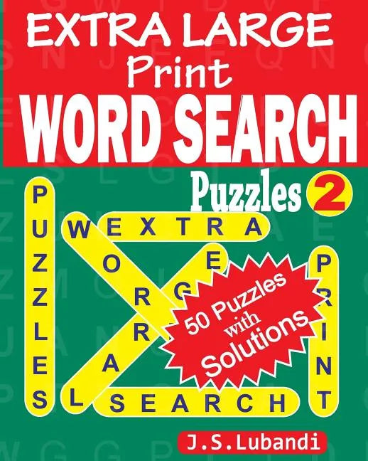EXTRA LARGE Print WORD SEARCH Puzzles - Paperback