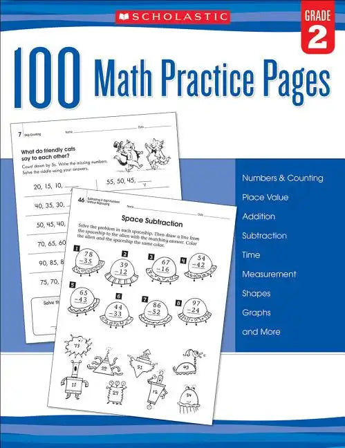 100 Math Practice Pages: Grade 2 - Paperback