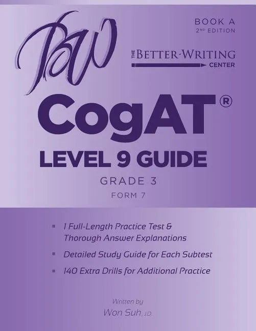 CogAT Level 9 (Grade 3) Guide: Book A - Paperback