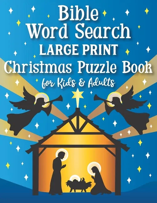 Bible Word Search Large Print Christmas Puzzle Book for Kids and Adults - Paperback
