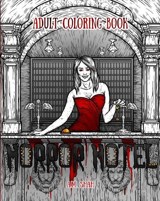 Adult Coloring Book: Horror Hotel - Paperback