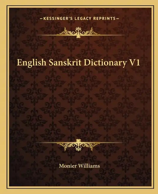 English Sanskrit Dictionary V1 - Paperback