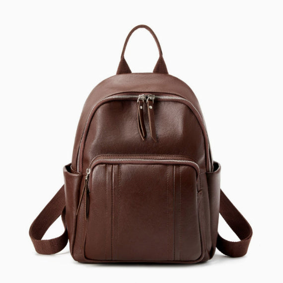 Genuine Cowhide Leather Travel Backpack