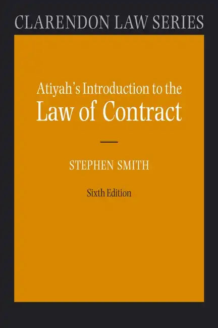 Atiyah's Introduction to the Law of Contract 6/e - Paperback