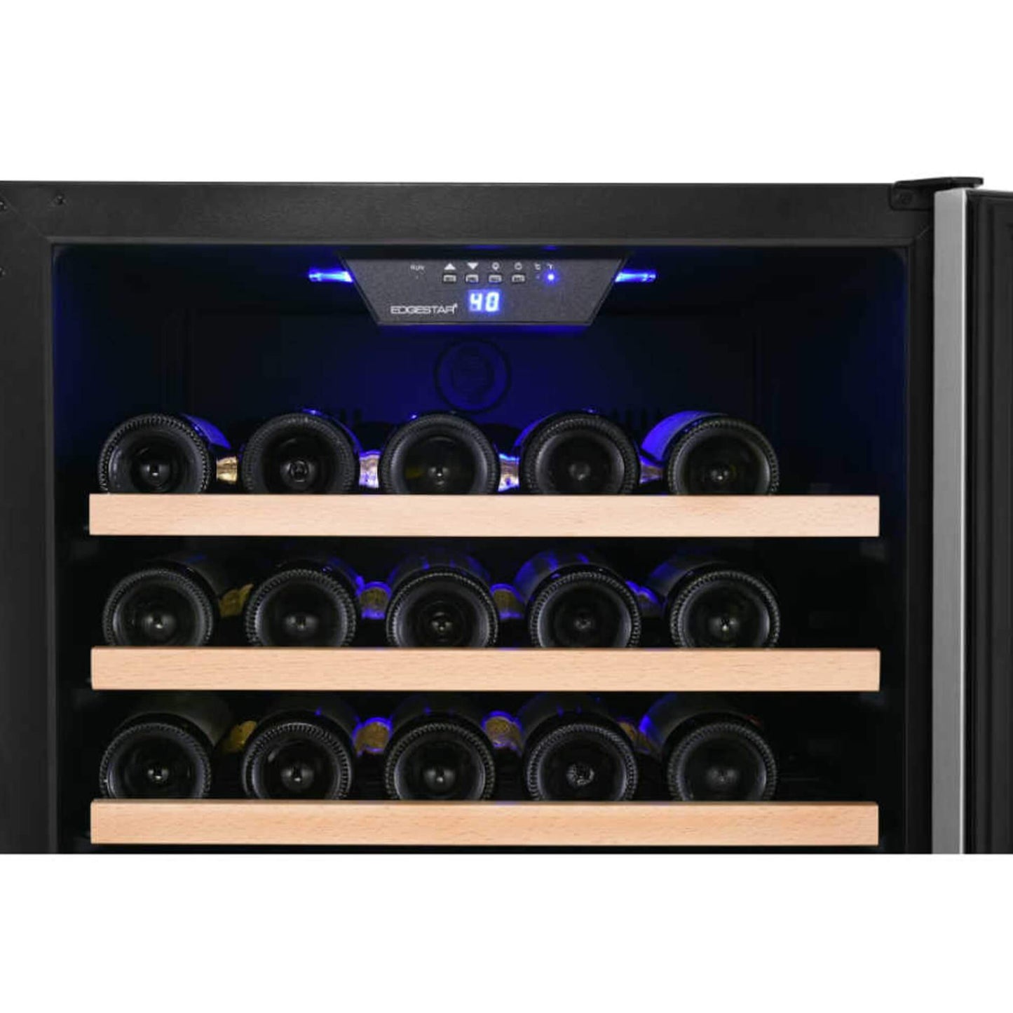Edgestar 24-Inch Wide 151 Bottle Capacity Freestanding Single Zone Wine Cooler With Even Cooling Technology (SAK30756)