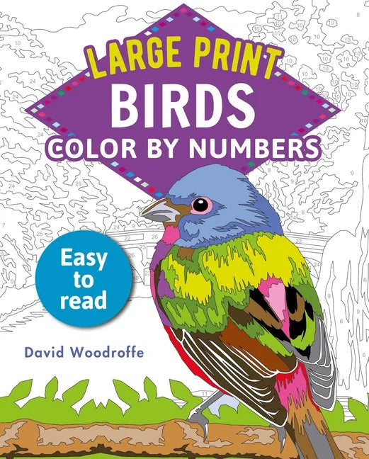 Large Print Color by Numbers Birds: Easy-To-Read - Paperback