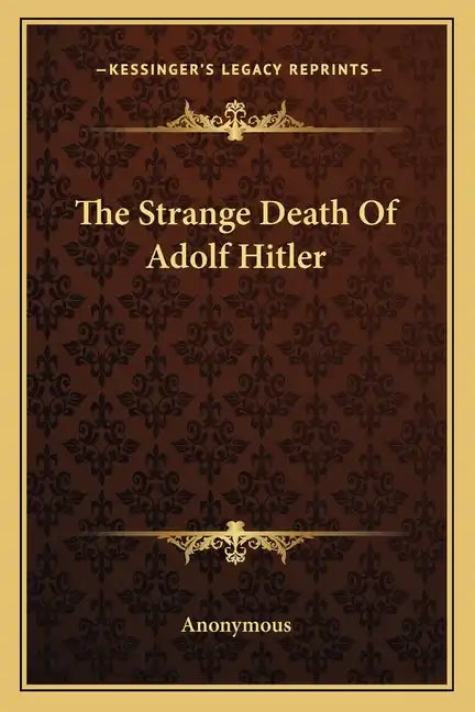 The Strange Death of Adolf Hitler - Paperback