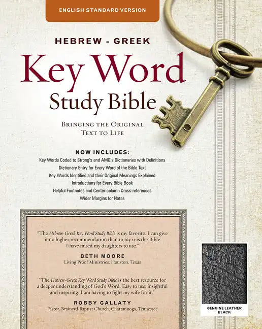 Hebrew-Greek Key Word Study Bible-ESV: Key Insights Into God's Word - Leather