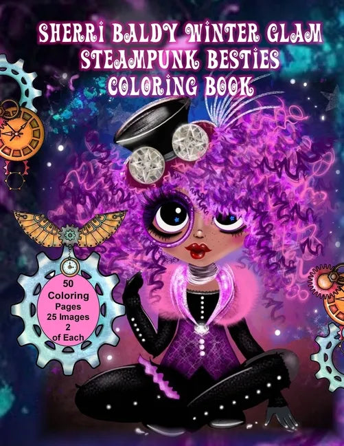 Sherri Baldy Winter Glam Steampunk Besties Coloring Book - Paperback