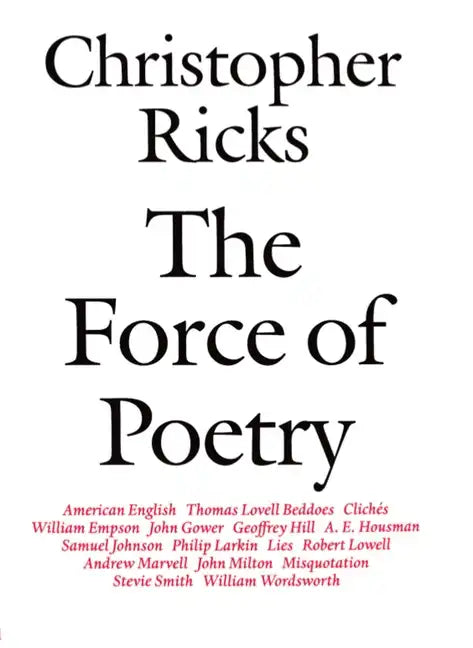 The Force of Poetry - Paperback