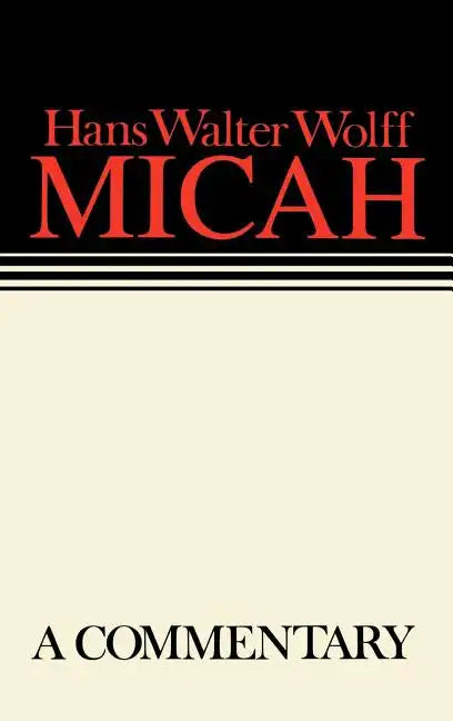 Micah: Continental Commentaries - Hardcover
