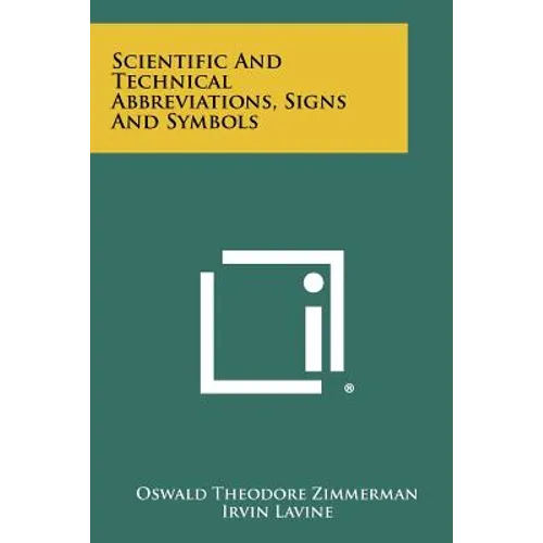 Scientific and Technical Abbreviations, Signs and Symbols - Paperback