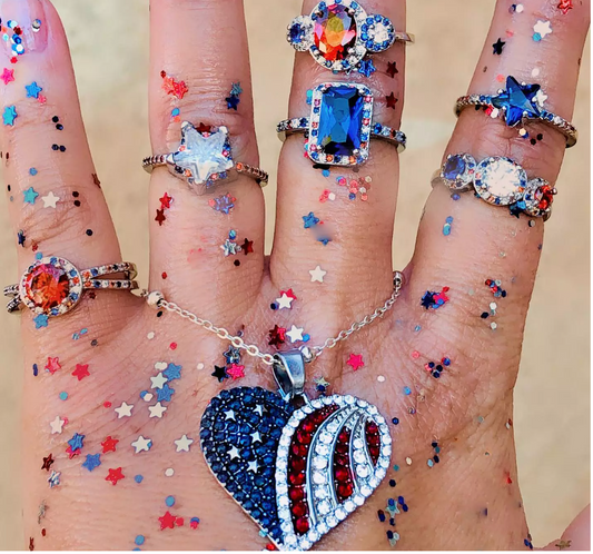 Sapphire America Ring