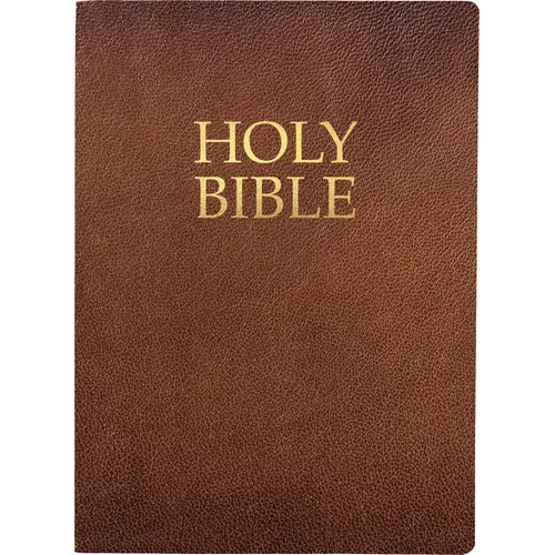 Kjver Holy Bible, Large Print, Acorn Bonded Leather, Thumb Index: (King James Version Easy Read, Red Letter, Brown) - Leather